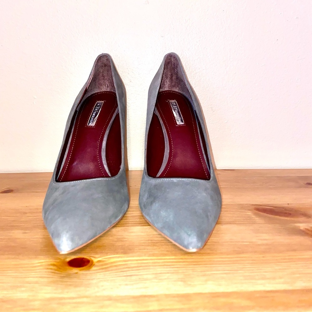 BCBGeneration Suede Gray Pumps Size: 8 1/2 / 38 1/2